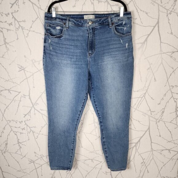 Abercrombie & Fitch Curve Love High Rise Super Skinny Ankle Jeans - Picture 1 of 8